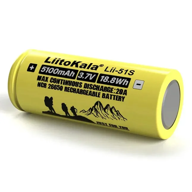 Акумулятор Liitokala Lii-51S-PCB 5100 mAh 20A 26650 Li-ion — Photo 2