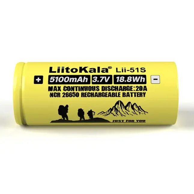 Аккумулятор Liitokala Lii-51S 5100 mAh 20A 26650 Li-ion — Photo 1