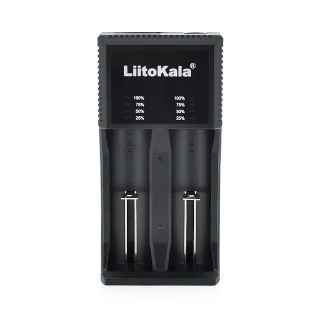 Универсальное зарядное устройство LiitoKala Lii-PL2 EU на 2 канала + автомобильный кабель