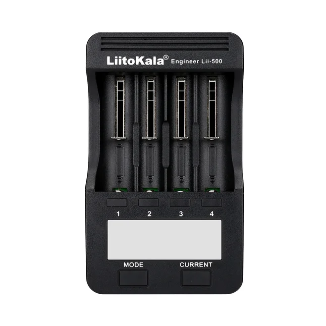 Зарядний пристрій Liitokala Lii-500, 4 канала, Ni-Mh/Li-ion, 220V/12V, Powerbank, Test, LCD, Box